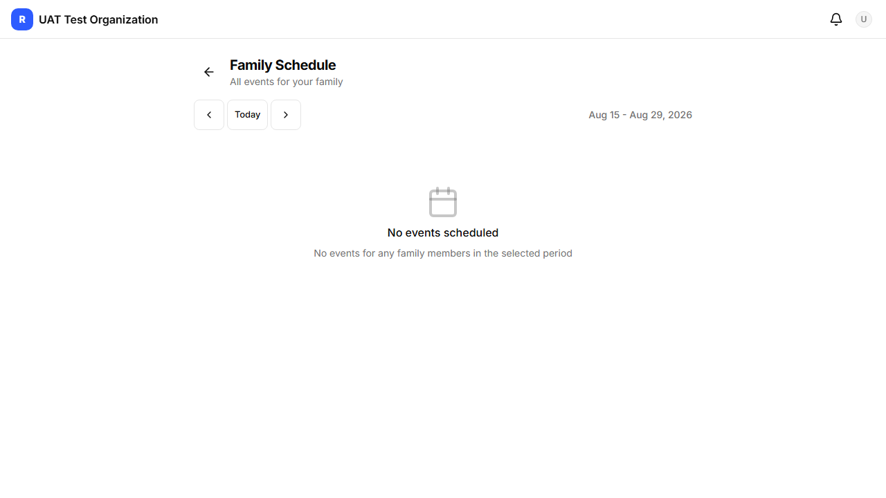 Member schedule page
